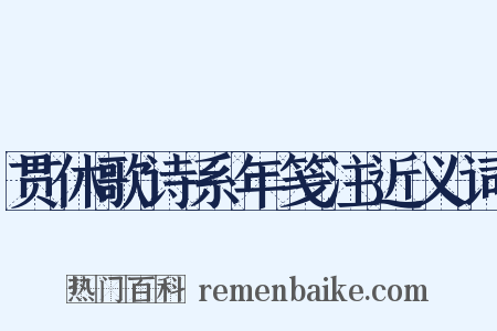 贯休歌诗系年笺注近义词是什么意思的图片